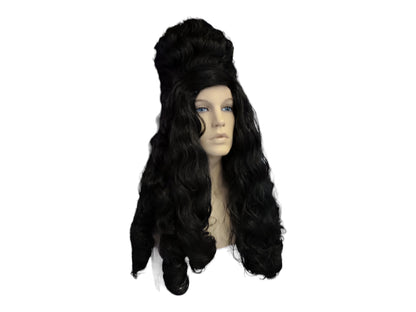 Amy Winehouse Sort Paryk | Stablet Paryk | Cosplay Paryk | Sort Bouffant Paryk