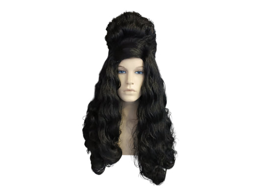 Amy Winehouse Black  Wig | Stacked  Wig | Cosplay Wig | Black Bouffant Wig