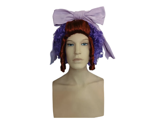Lavender Whimsy Clown Wig with Silky Auburn Locks
