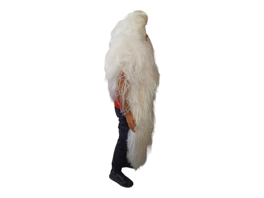 Reveal Hvid Drag Ekstra Lang Tekstureret Kostumefestparyk