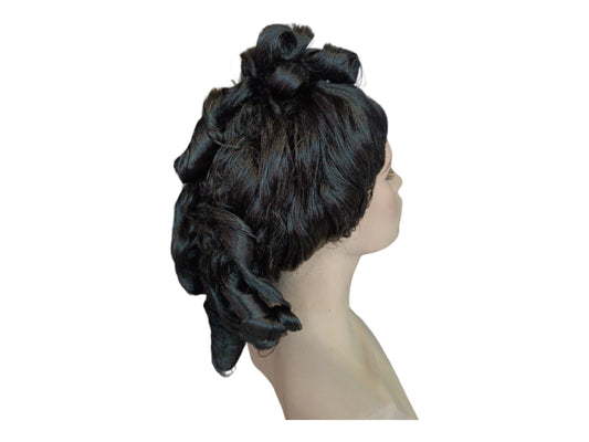 Lianne Victorian Krøllet Sort Paryk