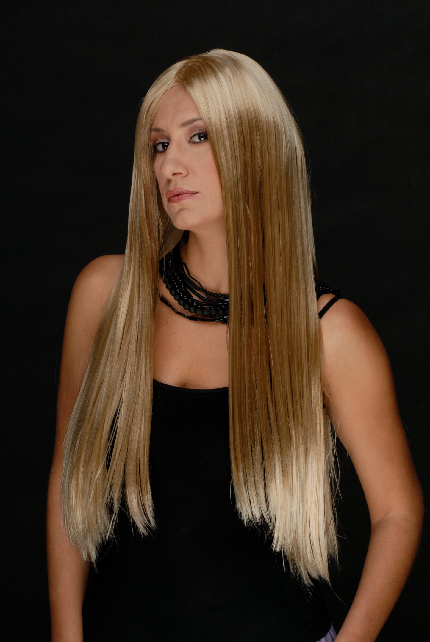 Leda - Waist Long Blonde Straight Wig with middle parting