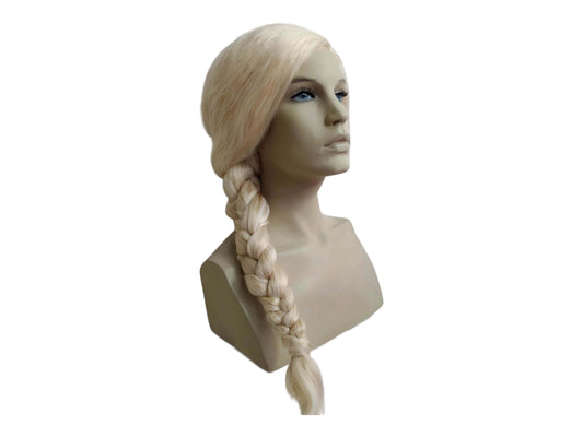 Platinum Blonde Princess Long Braid Cosplay Ice Blonde Costume Wig