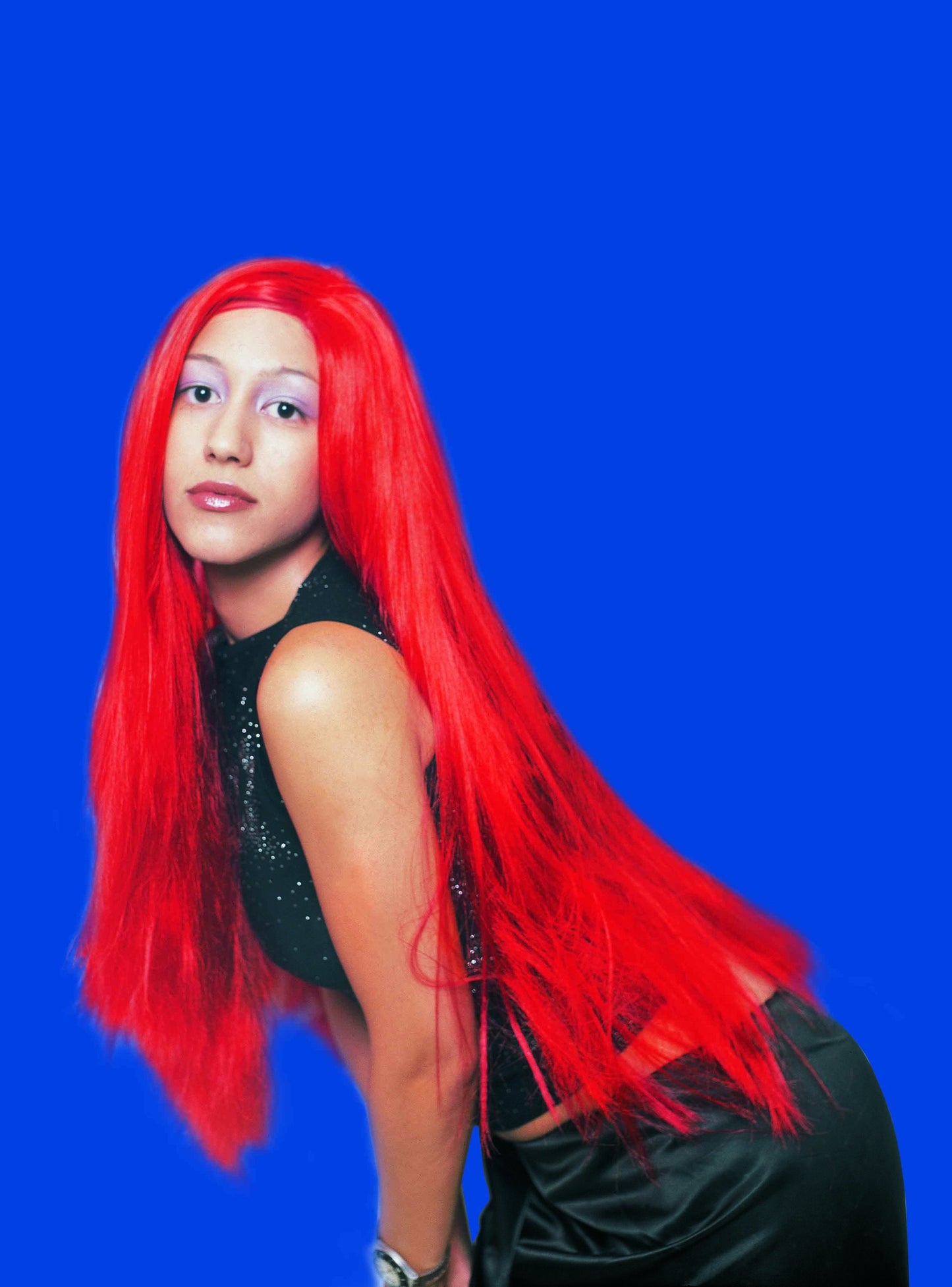 Jessica Fire Red Long Straight Cosplay Costume Wig