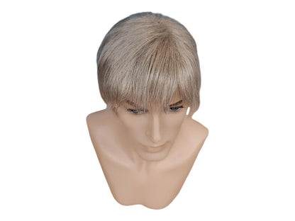 Natural Look Gray Men's Short Wig Zack  – Perfect for Theatrical Plays and Costume Events