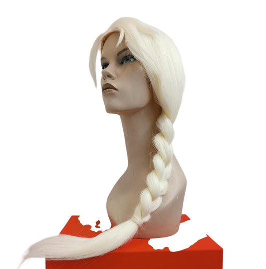 Ice Princess Ivory White Long Braid Cosplay Heat resistant   Wig