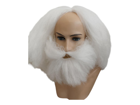 Eremit Hvid Hulemand Paryk og Skæg Sæt Cosplay Kostume