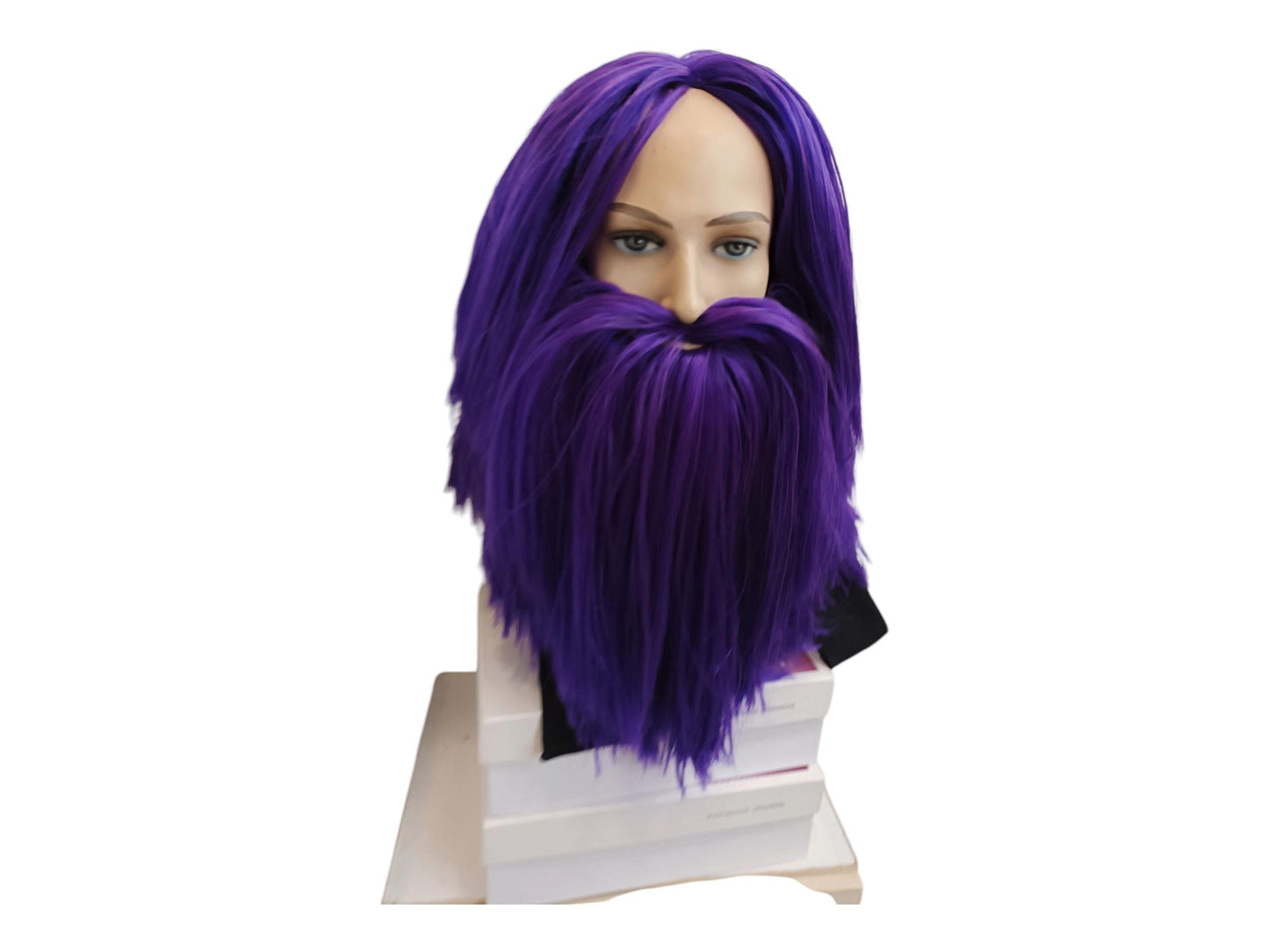 Barbeviolet Wig And Beard Costume Cosplay Wig