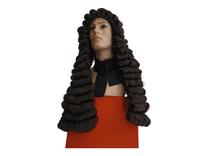 Samuel Pepys Brown Baroque Wig - Restoration Nobleman Long Curls Style