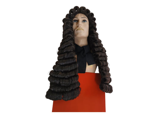 Samuel Pepys Brown Baroque Wig - Restoration Nobleman Long Curls Style