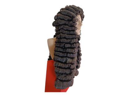Samuel Pepys Brown Baroque Wig - Restoration Nobleman Long Curls Style
