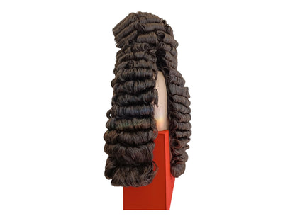 Samuel Pepys Brown Baroque Wig - Restoration Nobleman Long Curls Style