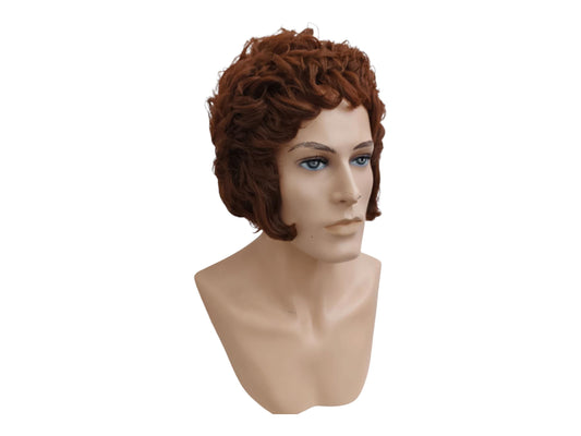 Beau Brummell Regency Wig – 1790s Light Brown Brutus Style Wig For Men – 18th Century Georgian Historical Theater Wig