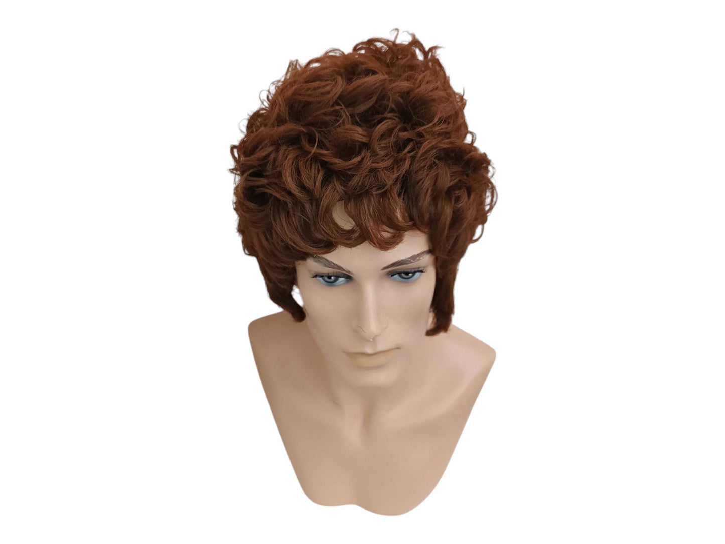 Beau Brummell Regency Wig – 1790s Light Brown Brutus Style Wig For Men – 18th Century Georgian Historical Theater Wig