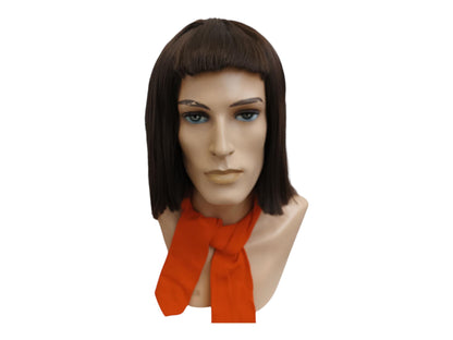 Dark Brown Bob Wig Straight With Bangs | Vintage 60s Bob Wig