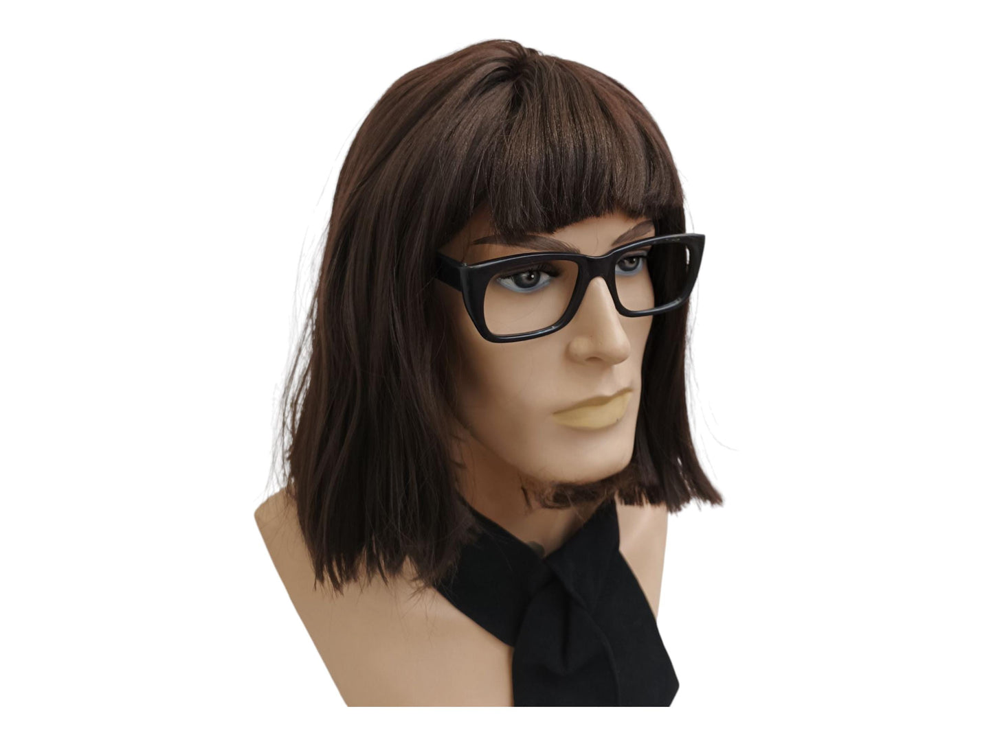 Dark Brown Bob Wig Straight With Bangs | Vintage 60s Bob Wig