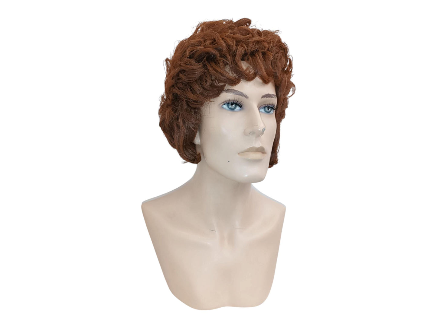 Beau Brummell Regency Wig – 1790s Light Brown Brutus Style Wig For Men – 18th Century Georgian Historical Theater Wig