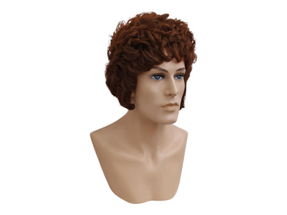 Beau Brummell Regency Wig – 1790s Light Brown Brutus Style Wig For Men – 18th Century Georgian Historical Theater Wig