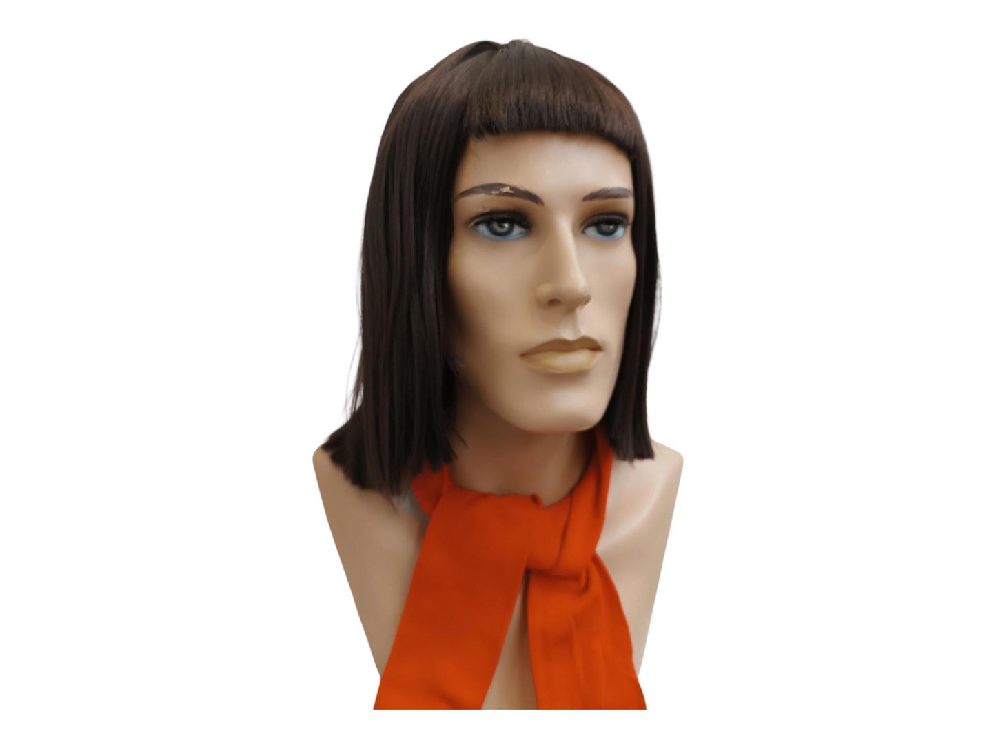 Dark Brown Bob Wig Straight With Bangs | Vintage 60s Bob Wig