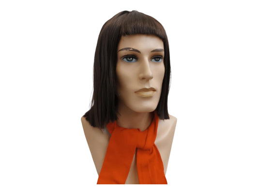 Dark Brown Bob Wig Straight With Bangs | Vintage 60s Bob Wig