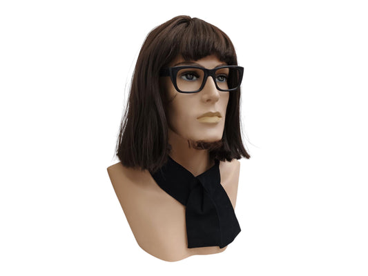 Dark Brown Bob Wig Straight With Bangs | Vintage 60s Bob Wig