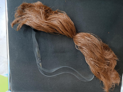 Legendary Villain-inspired Oversized Light Brown Mustache With Wire Frame Light Brown Cosplay Long Moustache With Transparent Band