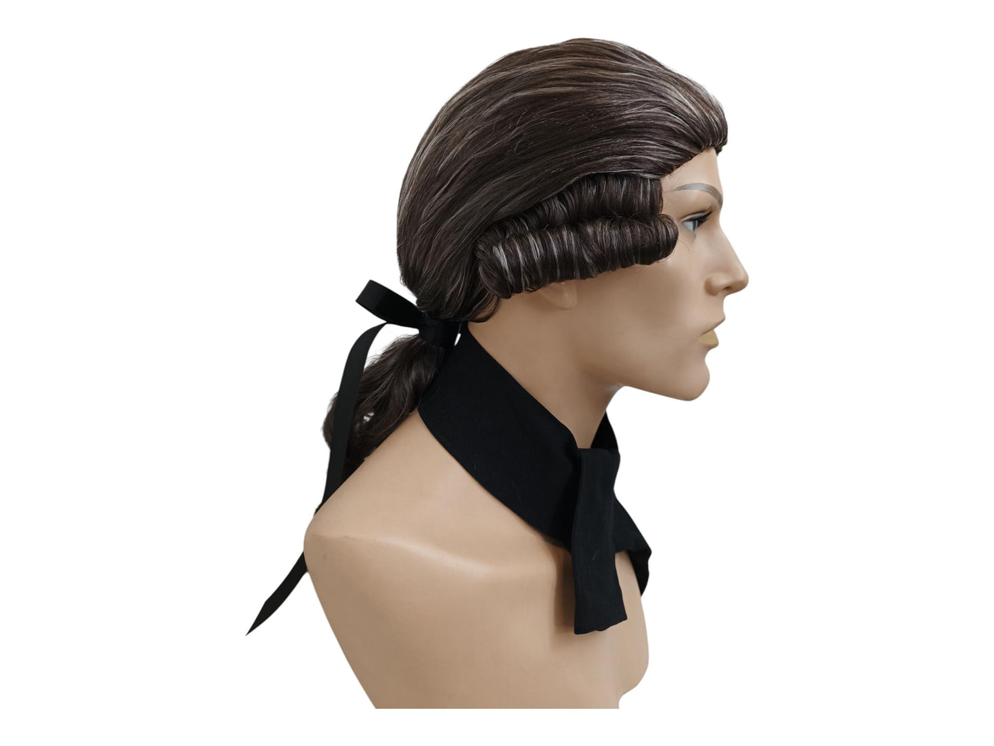 Period 1800 Gray Brown Noble Courtesan Male Authentic Wig