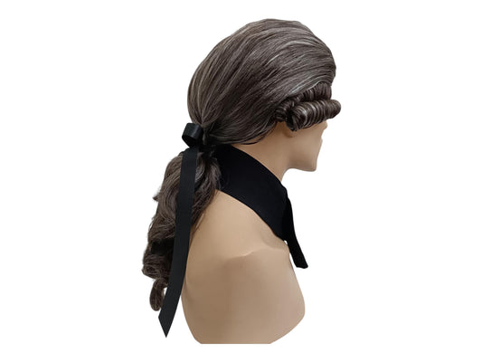 Period 1800 Gray Brown Noble Courtesan Male Authentic Wig