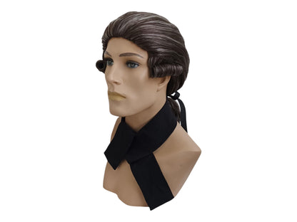 Period 1800 Gray Brown Noble Courtesan Male Authentic Wig
