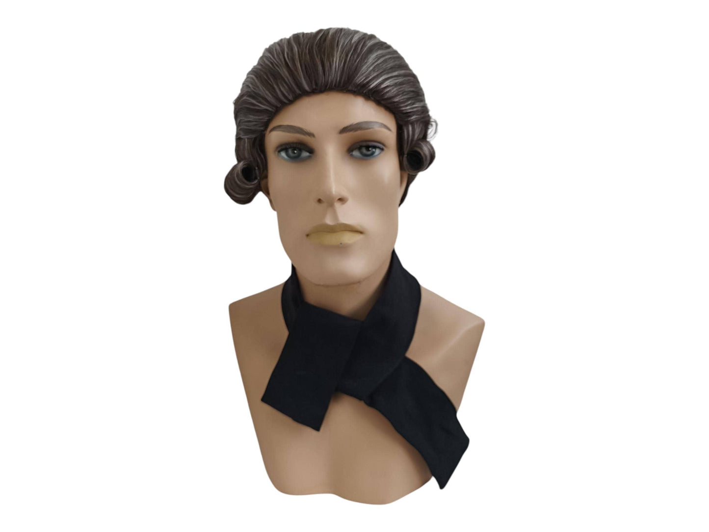 Period 1800 Gray Brown Noble Courtesan Male Authentic Wig