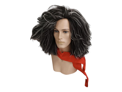 Maestro Medium Length Black Grey Matt Wig Cosplay Costume Theatrical