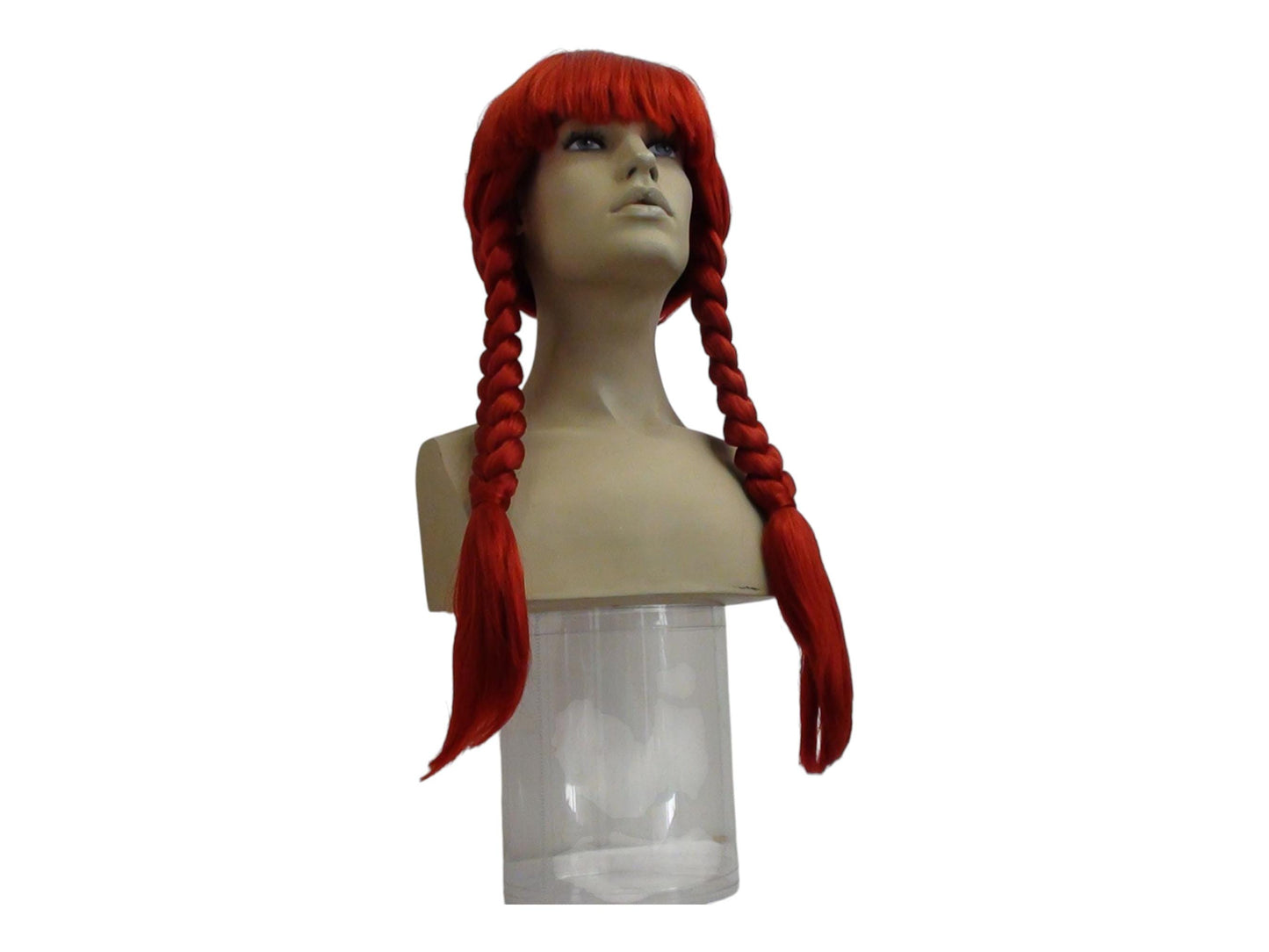 Gauloise Villager Red Wig With Two Braids About 20 Inches Long Costume Wig