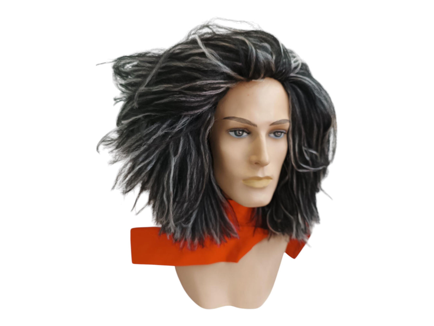 Maestro Medium Length Black Grey Matt Wig Cosplay Costume Theatrical