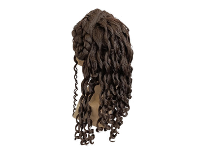 Helen Of Troy Wig – Dark Brown Version Goddess Wig With Braids And Long Curls – Historical Theater Wig – Medieval, Baroque, Hair