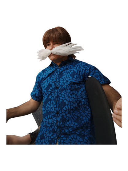 White Gerald Legendary Villain-inspired Oversized Mustache With Wire Frame Cosplay Character's Long Moustache With Rubber Band