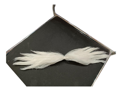 White Gerald Legendary Villain-inspired Oversized Mustache With Wire Frame Cosplay Character's Long Moustache With Rubber Band