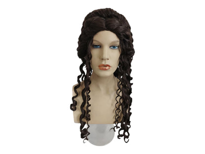 Helen Of Troy Wig – Dark Brown Version Goddess Wig With Braids And Long Curls – Historical Theater Wig – Medieval, Baroque, Hair