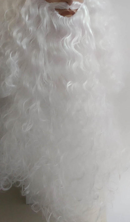 Professional Santa Claus' Beard Only White Color