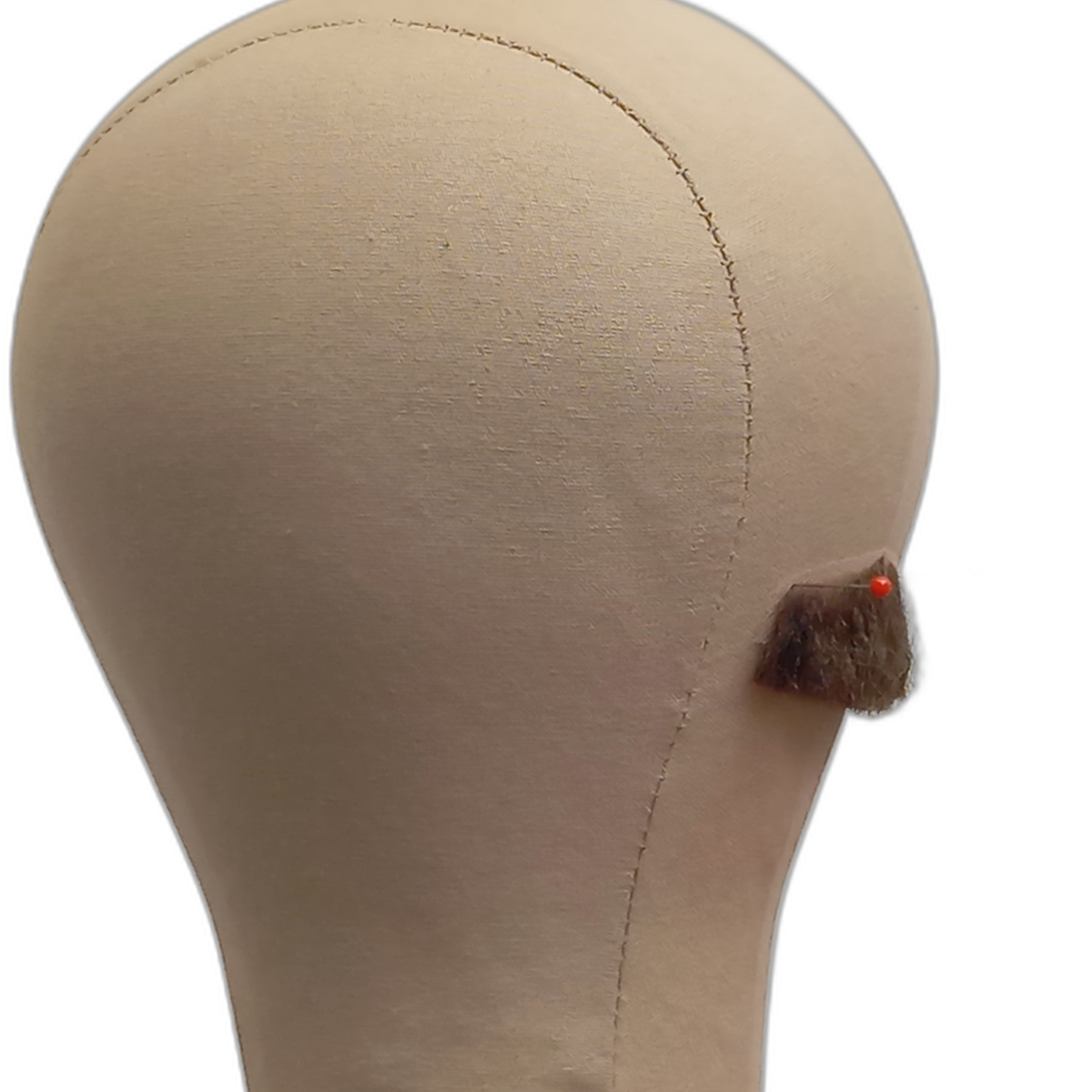 Handmade Brown Human Hair Moustache on Lace