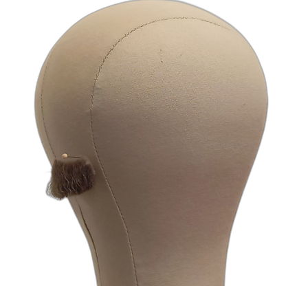 Handmade Brown Human Hair Moustache on Lace