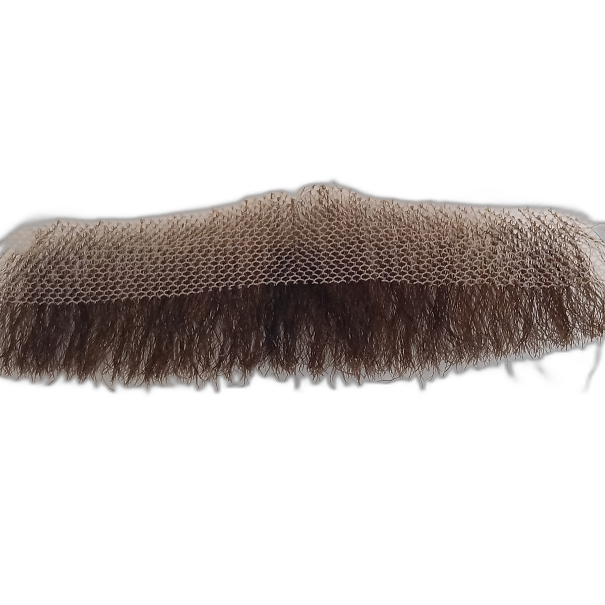 Handmade Brown Human Hair Moustache on Lace