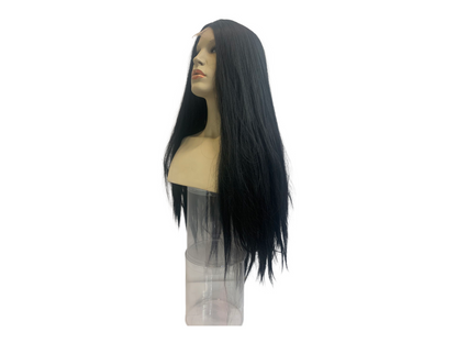 Long Straight Black Heat Resistant Wig