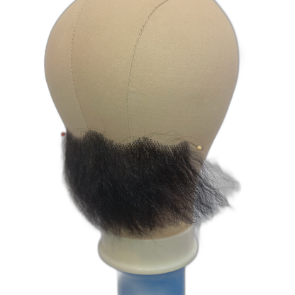 Large Black Underchin Handmade Beard on Lace