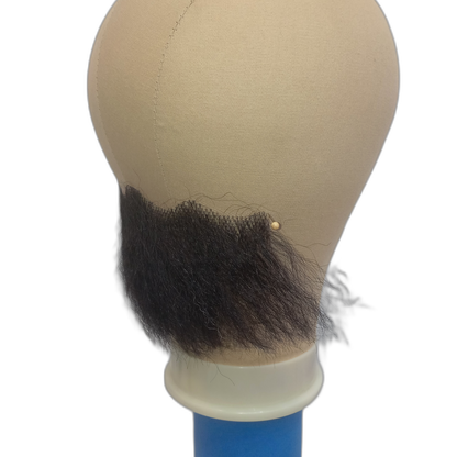 Large Black Underchin Handmade Beard on Lace