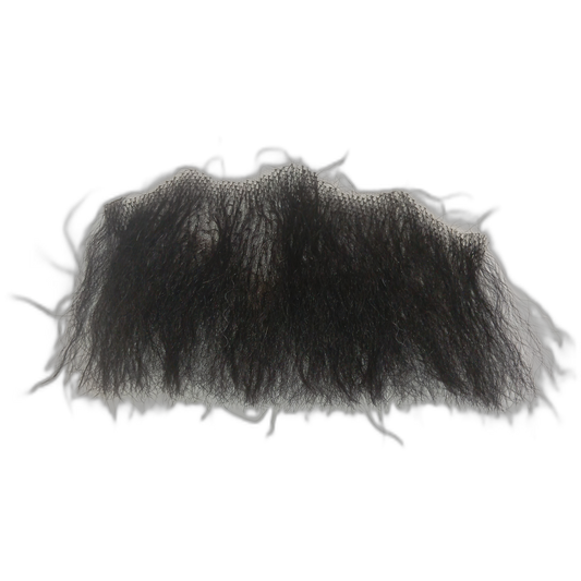 Large Black Underchin Handmade Beard on Lace