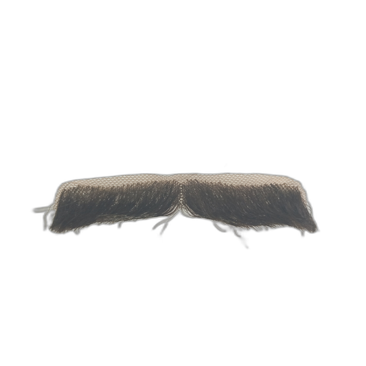 Handmade Brown Human Hair Lampshade Moustache on Lace