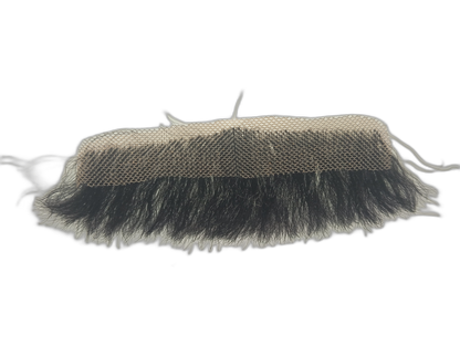 Handmade Black Human Hair Thick Moustache on Lace