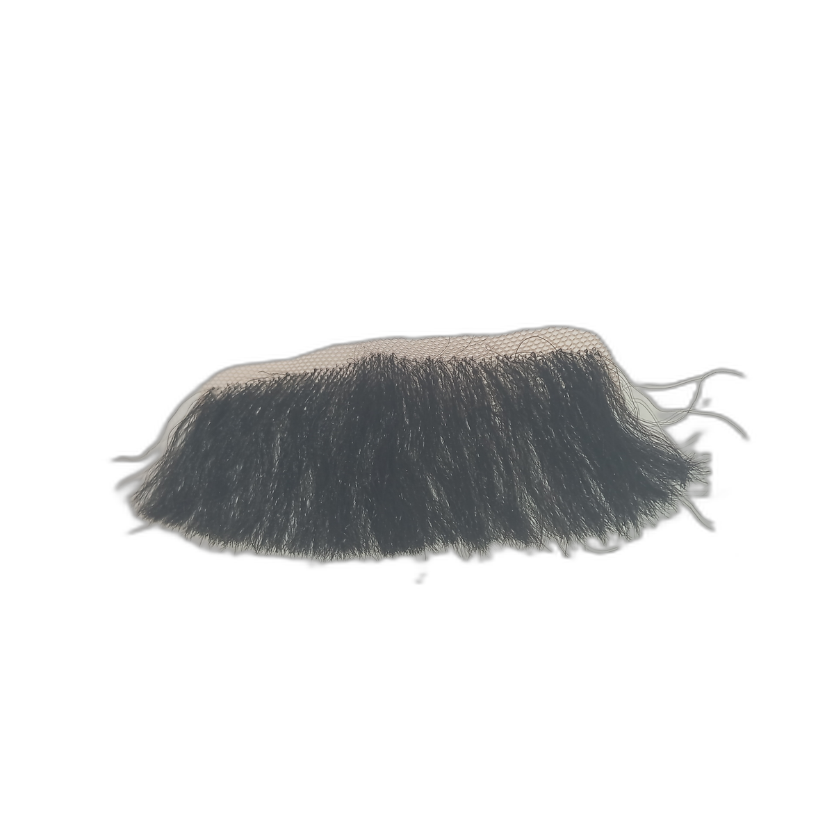 Handmade Black Human Hair Thick Moustache on Lace