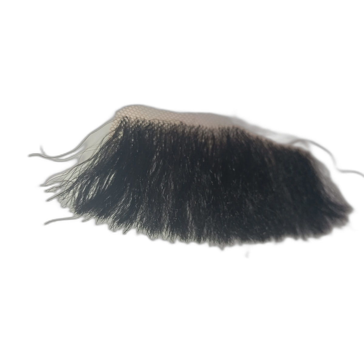 Handmade Black Human Hair Thick Moustache on Lace