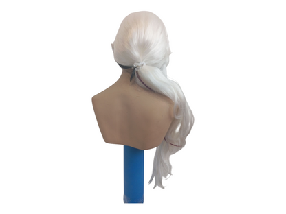 Arlecchino Long Black and White Cosplay Ponytail Wig